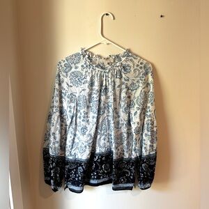 Loft long sleeve gauze Boho blouse